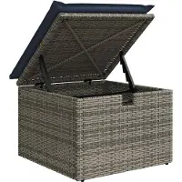 vidaXL Set di divani da giardino 6 pezzi con cuscini in polirattan grigio acacia