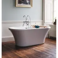 Casa Padrino Vasca da bagno freestanding modello BBri, design retrò, colore bianco, dimensioni 1700 x 750 x 620 mm