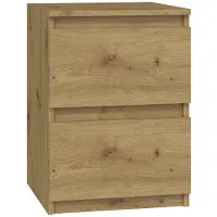 Top E Shop Comodino notturno Malwa M2 con 2 cassetti in quercia Artisan