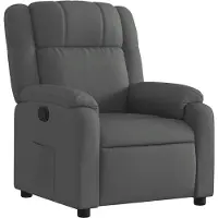 vidaXL Poltrona relax, tessuto, grigio scuro