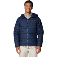 Columbia Sportswear - Piumino isolante e idrorepellente - Powder Lite II Hooded Jacket Collegiate Navy per Uomo in Pelle - Taglia S - Blu navy