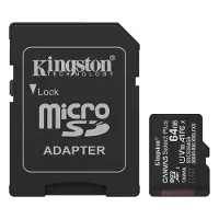 Kingston Scheda SD 64GB microSDXC Canvas Select Plus Gen3 100MB/s A1 Card + Adapter