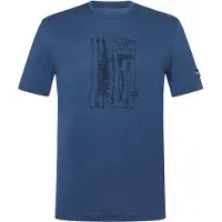 Super.natural Fishing Adventure Tee Maglia merino Uomo (XXL, blu)
