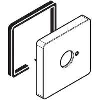 Hansgrohe Rosone 68x68 mm, per bocca di erogazione nero opaco nero opaco