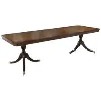 Casa Padrino tavolo da pranzo in mogano con rotelle marrone chiaro / marrone scuro 180 x 95 x h. 89 cm - Mobili per sala da pranzo