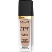 Eveline Cosmetics Wonder Match Skin Absolute Perfection, fondotinta liquido senza olio, 15, naturale, 30 ml
