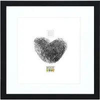 Deknudt Frames Cornice Deknudt S66KF2 nera con supporto bianco 50x50 cm