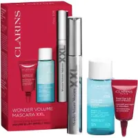 Clarins Set : Instant Eye, Lozione Struccante, 30 ml + Wonder Volume, Volumizzante, Mascara, Nero, 8 ml + Total Eye, Lifting, Crema Occhi, 3 ml
