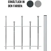 Alberts 508258 Set di prolunghe per recinzione Madrid, da avvitare, zincato a caldo, altezza 49,5 cm, lunghezza 2 m