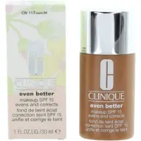Clinique Even Better, fondotinta liquido idratante, senza parabeni, CN 113, seppia, SPF 15, 30 ml