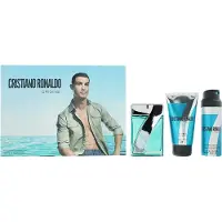 Cristiano Ronaldo Set : CR7 Origins, Eau De Toilette, per uomo, 100 ml + CR7 Game On, Gel doccia, per tutti i tipi di pelle, 150 ml + CR7 Origins, Rinf
