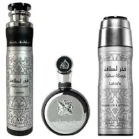 Lattafa Fakhar Black set regalo EDP 100 ml, deodorante spray 200 ml a bytová fragranza 300 ml 100ml
