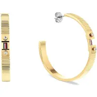 Tommy Hilfiger Stunning gold-plated rings con crystals Stripes 2781050