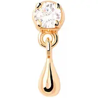 PDPaola Orecchino Singolo Placcato Oro con Zircone Watter Essentials PG01-027-U