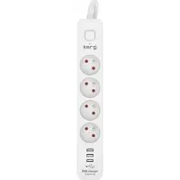 COFI presa a 4 vie + 3xUSB A ; 5 metri 3×1,5mm H05VV-F 16A/250V - M02415