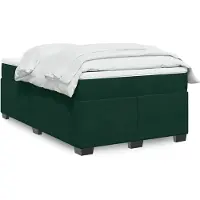 vidaXL Letto a molle con materasso verde scuro 120x200 cm in velluto