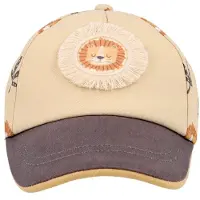 Maximo Kid's Mini Boy's Cap Lion Patch, Light Washed Look Cappellino Bambini (49-51 cm, beige)