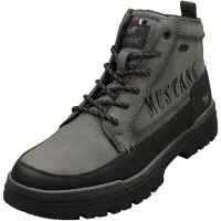 Mustang Boots stringati 'Peppin' grigio scuro / nero