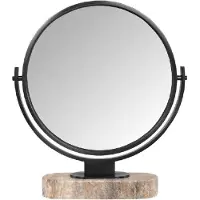 Casa Padrino specchio da trucco nero/grigio h. 51 cm - Specchio da toilette