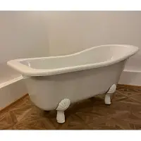 Casa Padrino Vasca da bagno liberty bianca / bianca 170 cm - Vasca da bagno freestanding in stile retrò