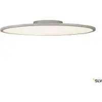 SLV Panel 60 plafoniera grigia rotonda Ø60 cm piatta DALI dimmerabile bianco caldo