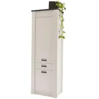 Furn.Design Colonna cucina "Stove" in pino bianco Colonna cucina con chiusura soft-close 62 x 201 cm