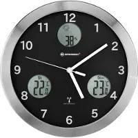 Bresser Orologio Da Parete Radiocontrollato Mytime Con Misurazione Di Temperatura E Umidità