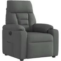 vidaXL Poltrona relax elettrica in tessuto grigio scuro