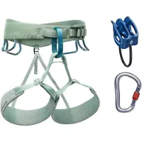 Black Diamond Women's Momentum Harness Package Set da arrampicata (M, turchese)