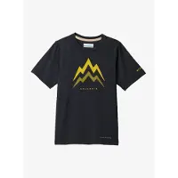 Columbia Kid's Tech Trail Utility S/S Graphic Crew Maglia funzionale Bambini (S, nero)