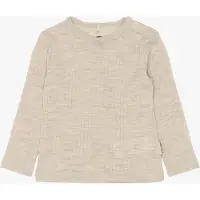 Mikk-Line Kid's Merino Wool L/S Top Maglia a manica lunga merino Bambini (104, beige)