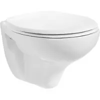 Creavit WC sospeso con ugello Taharet (bidet) con bordo a filo pavimento Bianco
