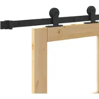 vidaXL Porta scorrevole ORKDAL, 93 x 232 cm, in legno massello di pino e vetro