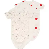 Petit Bateau Tutina / body per bambino 'NAISS' rosso / bianco