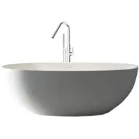 360Home Vasca da bagno indipendente, vasca da bagno, design classico bianco, adatta per il bagno 140×70×55 cm /TW-8507-140/