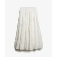 Superdry per donna. W7210412A Gonna Tiered Maxi bianco sporco (XXS), Casual, Cotone