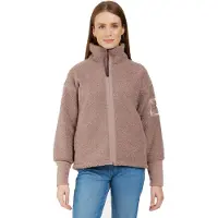 Didriksons Women's Mella Full-Zip 3 Giacca in pile Donna (46, marrone)