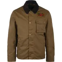 Barbour per uomo. MWX1853 Giacca Workers Wax marrone (L), Beige, Casual, Cotone