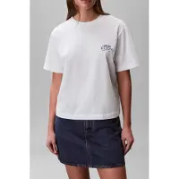 Calvin Klein Short Sleeve Boxy Graphic T-shirt Bright White Taglia: XS | Maglie Sportivi Outlet | Donna | Bianco