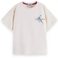 Scotch & Soda Girls Loose-fit T-shirt With Front And Back Artwork Eggnog Taglia: 16 | T-shirt Outlet | Unisex | Bianco