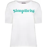Geisha T-shirt Simplicity Off-white/emerald Taglia: XL | Maglie Sportivi Outlet | Donna | Bianco