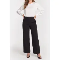 Calvin Klein Scuba Wide Leg Pant Black Taglia: 0 | Pantaloni da completo Outlet | Donna | Nero