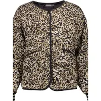 Geisha Jacket Stepped Leopard Black/sand Taglia: S | Bomber Outlet | Donna | Nero