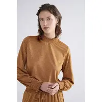 Summum Woman Smocked Top Fine Lurex Jersey Camel Brown Taglia: XXL | Maglie a manica lunga Outlet | Donna | Marrone