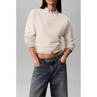 Calvin Klein Jeans Long Sleeve Baby Terry Seasonal Tofu Taglia: XS | Maglie a manica lunga Outlet | Donna