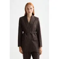 Scotch & Soda Double Breasted Lurex Pinstripe Blazer Chocolate Plum Taglia: S | Blazers Outlet | Donna | Marrone