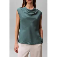 Calvin Klein Viscose Twill Cowl Neck Top North Atlantic Taglia: L | Magliette intime Outlet | Donna