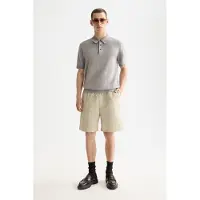 Scotch & Soda Washed Nylon-blend Poplin Wide Fit Cargo Bermuda Plaza Taupe Taglia: M | Pantaloncini Outlet | Uomo | Nero