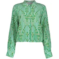 Geisha Blouse Ecru/green Taglia: XL | Maglie a manica lunga Outlet | Donna | Marrone
