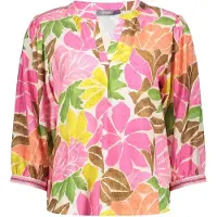 Geisha Blouse Ecru/tobacco/pink Taglia: XL | Maglie a manica lunga Outlet | Donna | Marrone